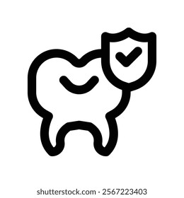 dental insurance icon. vector line icon for your website, mobile, presentation, and logo design.