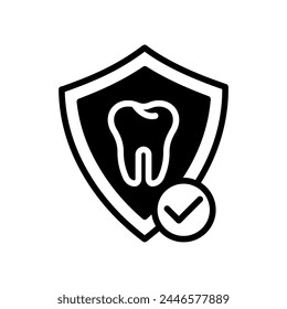 Icono del seguro dental en Vector. Logotipo
