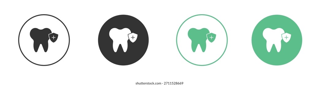 Dental insurance icon Vector simple flat graphic illustration.