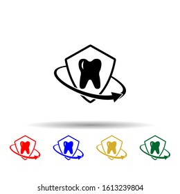 Dental insurance multi color style icon. Simple glyph, flat vector of insurance icons for ui and ux, website or mobile application