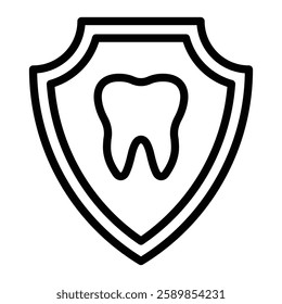 Dental Insurance Vector Line Icon Design For Personal And Commercial use