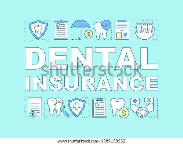 Dental Insurance Word Concepts Banner Medical Stock Vector Royalty Free 1389158552