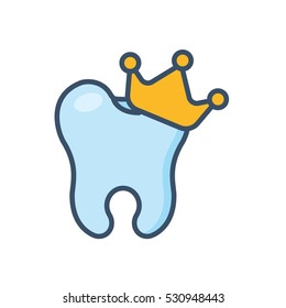 Dental King Vector Logo Design Template Element