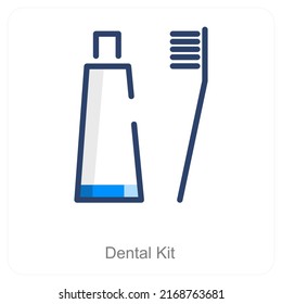Kit dental y concepto de iconos dentales