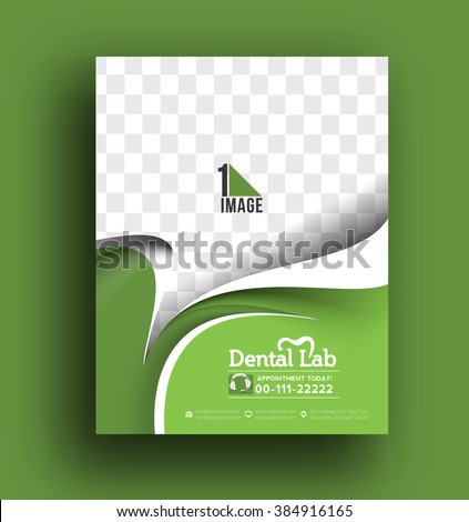 dental lab front flyer poster template stock vector royalty free lab poster template