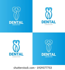 Dental laboratory logo isolated on white background. Tooth logo for dental clinic.