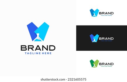 Dental labs logo with modern creative style Premium Vector