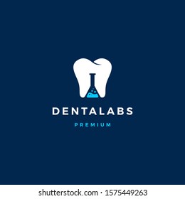 dental labs logo vector icon illustration in negative space style