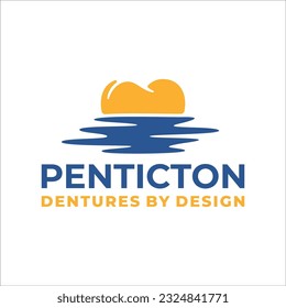 dental lake logo design vector template