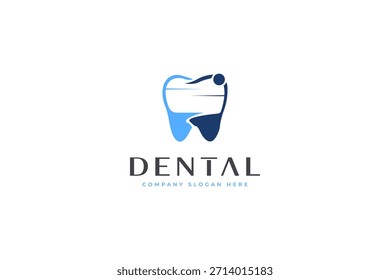 Ilustración vectorial de diseño de logo Dental Lake
