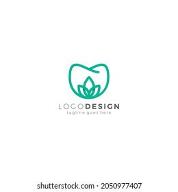 logotipo de crecimiento de la leña dental simple
