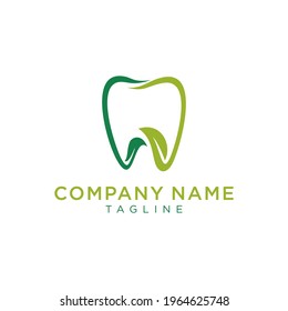 Dental Leaf Vector Logo Design