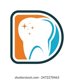 Dental and letter d logo template vector icon