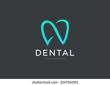 dental letter N logo modern abstract design concept | vector graphic illustration