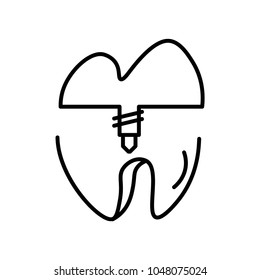 dental lid icon vector