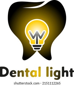 dental light bulb creative idea icon. flat design style