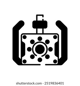 Icono de glifo de luz dental, Ilustración vectorial