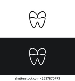 Design de modelo de logotipo de vetor de arte dentária