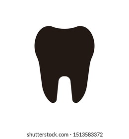 Dental line black color icons flat line style.