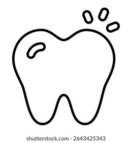 dental line icon design. dental thin black outline symbol vector illustration. editable stroke icon on transparent background.