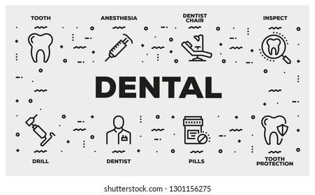 DENTAL LINE ICON SET