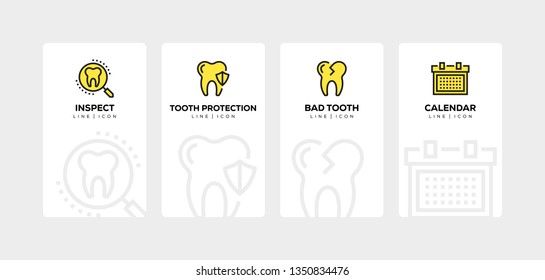 DENTAL LINE ICON SET
