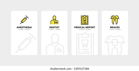 DENTAL LINE ICON SET
