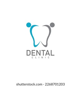 dental line style logo. dental care icon logo vector template illustration