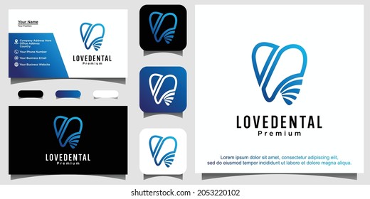 dental logo abstract design vector