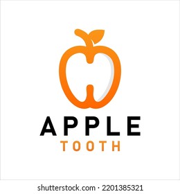 Dental logo with Apple and Tooth design inspiration.