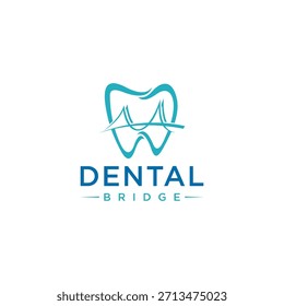 Logotipo dental con puente como solución