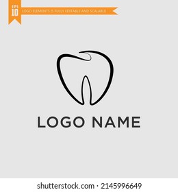 Dental logo dental clinic icon design tooth Premium Vector