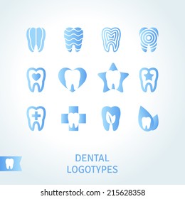 Dental logo collection. Vector illustration. 