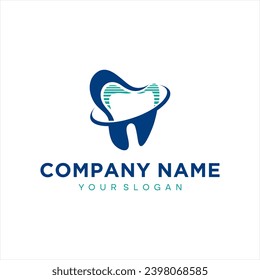 Das Dentallogo in Verbindung mit der Technologie macht dieses Logo modern und sauber