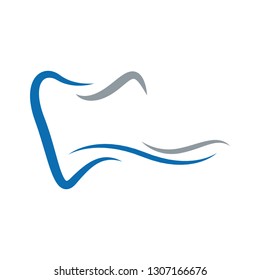 Dental logo concept with rivers