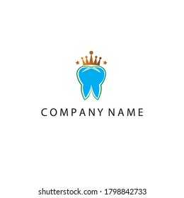 dental logo, crown. color design vector template