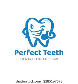 Dental Logo of dentist clinic icon health medical symbol teeth smile vector clipart