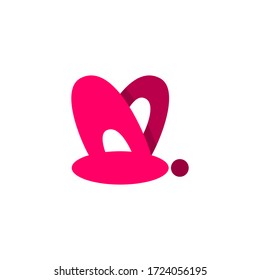 dental logo design in butterfly shape