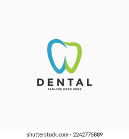 Dental Logo Design, Dental Care Logo Template Design Vector