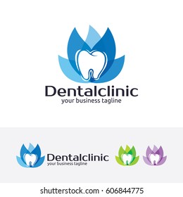 Dental logo design. Clinic, Health, Dentistry logo concept. Vector logo template