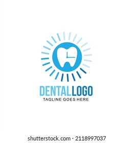 Dental logo design concept for dentist business name 
