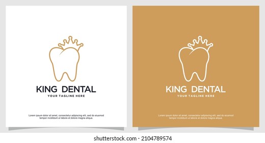 Dental logo design concept Premium Vector