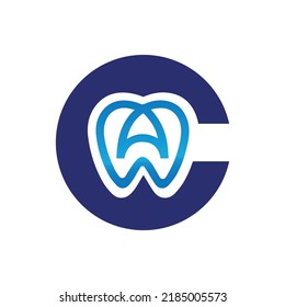 Dental Logo Design Consisting of Letters C and A