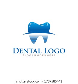 Diseño de logotipo dental, logotipo de dentista creativo, logotipo de vectores de empresa creativa de la clínica dental