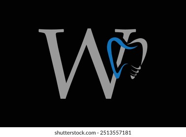 Dental Logo Design. Dentist Logo with latter W.