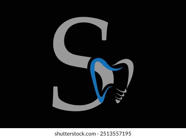 Dental Logo Design. Zahnarzt Logo mit letzterem S.