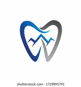 dental logo design, iceberg vector logo