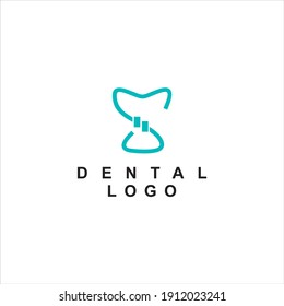 Diseño de logotipo dental con vectores de forma S inicial