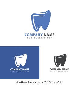 Dental logo design. Keep teeth clean, dental clinic vector sign