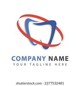 Diseño del logo dental. Mantener los dientes limpios, señal de vector clínica dental